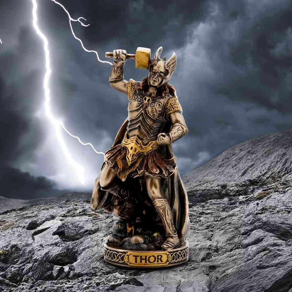 Nemesis Now - Thor God of Thunder and Lightning (Mini) 8.5cm Beeld/figuur - Bronskleurig